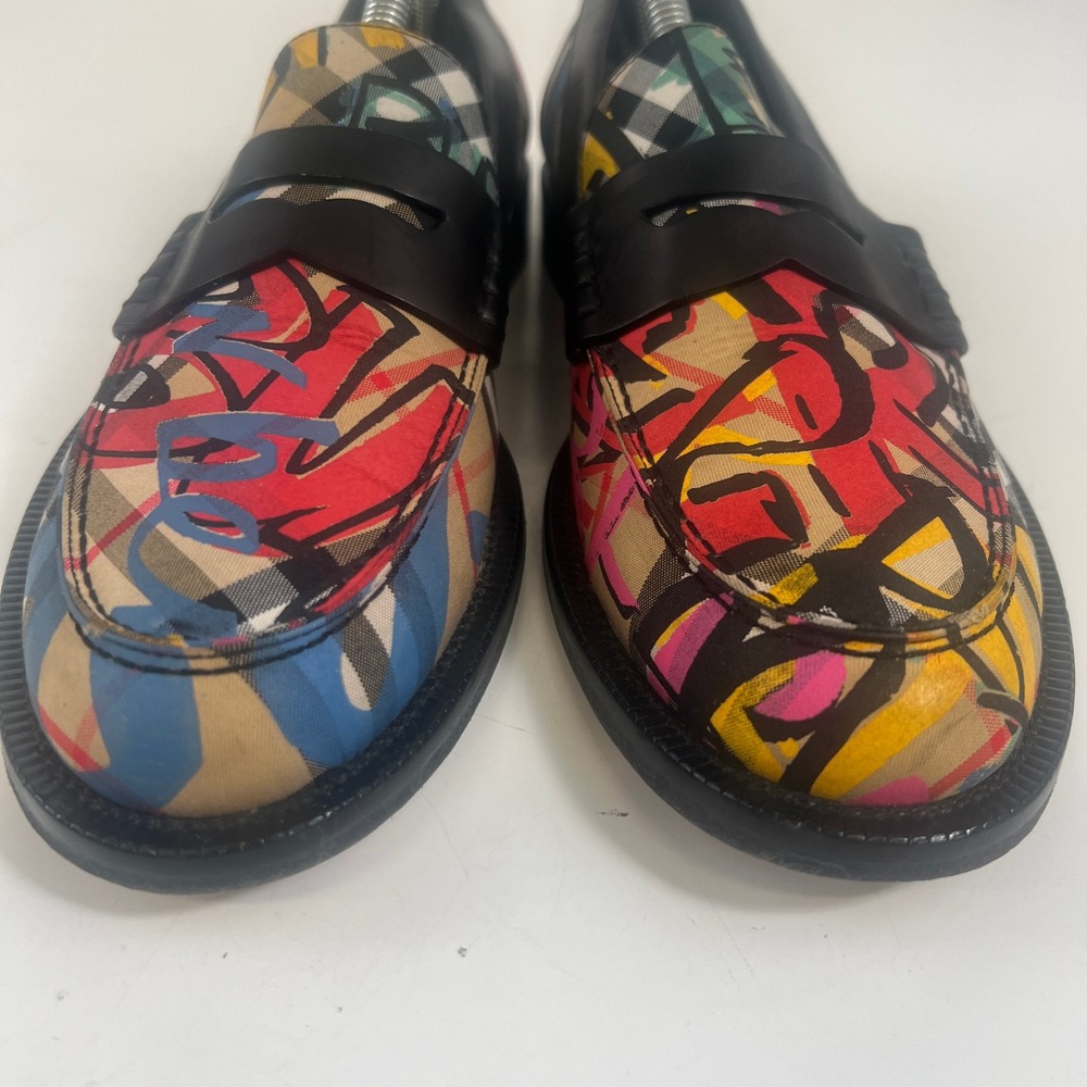 BURBERRY ENGLISH ICONS VINTAGE CHECK BEDMONT LOAFERS EU 40 US 9  Leather - Picture 6 of 15